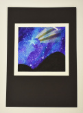 Lohr Viktória: Csillagos ég, vegyes technikával készült illusztráció – 1000 Paletta