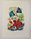 Becski Leonóra: Textilminta terv, akvarell – 1500 Paletta