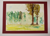 Mucsi Ágota: Tájkép, akvarell – 2500 Paletta