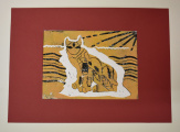 Sommer Marcell: Macska, linómetszet – 1000 paletta