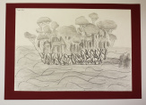 Kovács Félix: Sziget, grafit – 800 Paletta